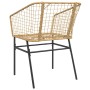 Garden armchairs 2 units synthetic brown rattan by , Garden chairs - Ref: Foro24-369099, Price: 108,04 €, Discount: %