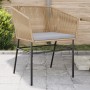 Garden armchairs with cushions 2 units synthetic brown rattan by , Garden chairs - Ref: Foro24-369103, Price: 171,99 €, Disco...