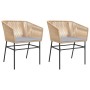 Garden armchairs with cushions 2 units synthetic brown rattan by , Garden chairs - Ref: Foro24-369103, Price: 171,99 €, Disco...