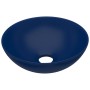 Lavabo de cuarto de baño redondo de cerámica azul oscuro de vidaXL, Lavabos - Ref: Foro24-146979, Precio: 58,02 €, Descuento: %