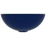 Dark Blue Ceramic Round Bathroom Sink by vidaXL, Sinks - Ref: Foro24-146979, Price: 51,45 €, Discount: %