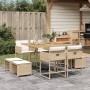 Garden dining set 9 pieces with beige synthetic rattan cushions by , Garden sets - Ref: Foro24-3278091, Price: 495,65 €, Disc...