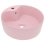 Lavabo lujo con rebosadero cerámica rosa mate 36x13 cm de vidaXL, Lavabos - Ref: Foro24-147032, Precio: 63,75 €, Descuento: %