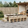 Garten-Essgruppe mit 15-teiligen Kissen aus synthetischem Rattan in Beige. von , Gartensets - Ref: Foro24-3277941, Preis: 992...