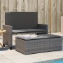 Gartenbank mit Kissen und Fußstütze aus grauem synthetischem Rattan von , Gartenbänke - Ref: Foro24-368409, Preis: 254,06 €, ...