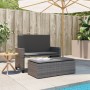 Gartenbank mit Kissen und Fußstütze aus grauem synthetischem Rattan von , Gartenbänke - Ref: Foro24-368409, Preis: 254,06 €, ...