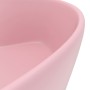 Luxury sink with matte pink ceramic overflow 36x13 cm by vidaXL, Sinks - Ref: Foro24-147032, Price: 63,80 €, Discount: %