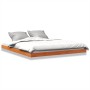 Estructura de cama madera maciza pino marrón cera 160x200 cm de , Camas y somieres - Ref: Foro24-847148, Precio: 103,29 €, De...