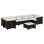 Garden sofa set with 8 pieces of black synthetic rattan and cushions. by , Garden sets - Ref: Foro24-3261761, Price: 626,53 €...