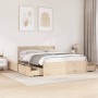 Solid pine wood bed frame with drawers 150x200cm by , Beds and slatted bases - Ref: Foro24-3282345, Price: 273,77 €, Discount: %