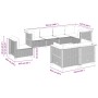 Gartensofa-Set und Kissen, 8-teilig, aus schwarzem Kunststoff-Rattan. von , Gartensets - Ref: Foro24-3261899, Preis: 653,69 €...