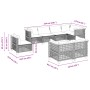 Gartensofa-Set und Kissen, 8-teilig, aus grauem Kunst-Rattan. von , Gartensets - Ref: Foro24-3261903, Preis: 694,38 €, Rabatt: %