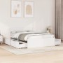 Estructura de cama con cajones madera de pino blanca 135x190 cm de , Camas y somieres - Ref: Foro24-3282358, Precio: 325,45 €...