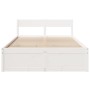 Estructura de cama con cajones madera de pino blanca 135x190 cm de , Camas y somieres - Ref: Foro24-3282358, Precio: 325,45 €...