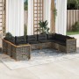 Gartenmöbel-Set 9-teilig mit grauen Polstern aus synthetischem Rattan von , Gartensets - Ref: Foro24-3261981, Preis: 762,57 €...