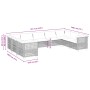 Set de muebles de jardín 9 pzas y cojines ratán sintético gris de , Conjuntos de jardín - Ref: Foro24-3261981, Precio: 762,57...