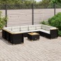 Garden sofa set 10 pieces with black synthetic rattan cushions by , Garden sets - Ref: Foro24-3261983, Price: 768,62 €, Disco...