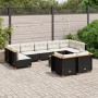 Set de sofás de jardín 10 pzas cojines ratán sintético negro de , Conjuntos de jardín - Ref: Foro24-3261995, Precio: 765,12 €...