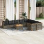 Garden sofa set 10 pieces with gray synthetic rattan cushions by , Garden sets - Ref: Foro24-3262011, Price: 817,62 €, Discou...