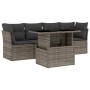 Garden sofa set with 5-piece synthetic rattan gray cushions by , Garden sets - Ref: Foro24-3266350, Price: 357,39 €, Discount: %