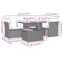 6-piece garden furniture set with gray synthetic rattan cushions by , Garden sets - Ref: Foro24-3266570, Price: 423,99 €, Dis...