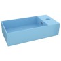 Lavabo con rebosadero cerámica azul claro de vidaXL, Lavabos - Ref: Foro24-146989, Precio: 79,34 €, Descuento: %