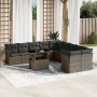 Garden sofa set 11 pieces and gray synthetic rattan cushions by , Garden sets - Ref: Foro24-3266880, Price: 724,28 €, Discoun...