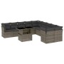 Gartensofa-Set, 11-teilig, mit grauen Kissen aus synthetischem Rattan. von , Gartensets - Ref: Foro24-3266880, Preis: 724,28 ...