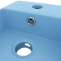 Light blue ceramic sink with overflow by vidaXL, Sinks - Ref: Foro24-146989, Price: 79,84 €, Discount: %