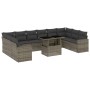 Gartensofa-Set, 11-teilig, mit grauen Kissen aus synthetischem Rattan. von , Gartensets - Ref: Foro24-3267520, Preis: 759,24 ...