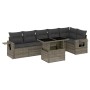 7-piece garden sofa set with gray synthetic rattan cushions by , Garden sets - Ref: Foro24-3267920, Price: 530,71 €, Discount: %