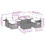 Gartensofa-Set und Kissen, 8-teilig, aus grauem Kunst-Rattan. von , Gartensets - Ref: Foro24-3268070, Preis: 579,03 €, Rabatt: %