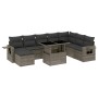 Garden furniture set 9 pieces and gray synthetic rattan cushions by , Garden sets - Ref: Foro24-3268100, Price: 628,16 €, Dis...