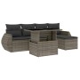 Gartenmöbel-Set 6-teilig mit grauen Polstern aus synthetischem Rattan von , Gartensets - Ref: Foro24-3268500, Preis: 442,55 €...