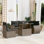 Gartenmöbel-Set 6-teilig mit grauen Polstern aus synthetischem Rattan von , Gartensets - Ref: Foro24-3268540, Preis: 478,25 €...