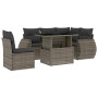 6-piece garden furniture set with gray synthetic rattan cushions by , Garden sets - Ref: Foro24-3268540, Price: 476,22 €, Dis...