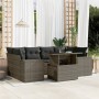 Gartensofa-Set, 7-teilig, mit grauen Polstern aus synthetischem Rattan von , Gartensets - Ref: Foro24-3269020, Preis: 543,62 ...