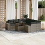 Gartenmöbel-Set 9-teilig mit grauen Polstern aus synthetischem Rattan von , Gartensets - Ref: Foro24-3269060, Preis: 656,18 €...