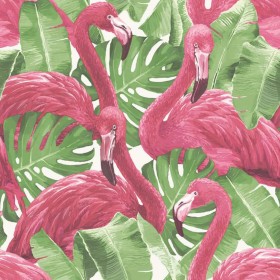 Noordwand Tapete Flamingo und Monstera rosa von Noordwand, Bemaltes Papier - Ref: Foro24-431354, Preis: 33,99 €, Rabatt: %