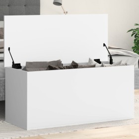 Caja de almacenaje madera de ingeniería blanca 100x42x46 cm de , Baúles de almacenamiento - Ref: Foro24-840660, Precio: 90,99...