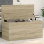 Storage box made of engineered Sonoma oak wood, measuring 100x42x46 cm. by , Storage trunks - Ref: Foro24-840662, Price: 89,0...