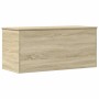 Caja de almacenaje madera ingeniería roble Sonoma 100x42x46 cm de , Baúles de almacenamiento - Ref: Foro24-840662, Precio: 88...