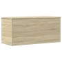 Caja de almacenaje madera ingeniería roble Sonoma 100x42x46 cm de , Baúles de almacenamiento - Ref: Foro24-840662, Precio: 88...