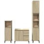 Set de muebles de baño 3 pzas madera contrachapada roble Sonoma de , Muebles de baño - Ref: Foro24-3282654, Precio: 188,05 €,...