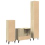 Set de muebles de baño 3 pzas madera contrachapada roble Sonoma de , Muebles de baño - Ref: Foro24-3282654, Precio: 188,05 €,...