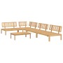 Set of 5-piece garden pallet sofas made of solid acacia wood by , Outdoor sofas - Ref: Foro24-3209305, Price: 513,96 €, Disco...