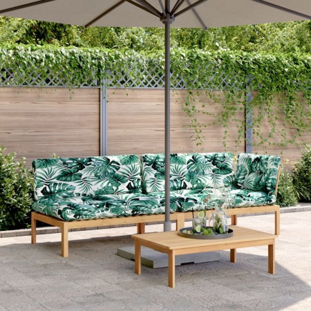 Garden pallet sofa set with 3-piece acacia wood cushions. by , Outdoor sofas - Ref: Foro24-3209324, Price: 405,86 €, Discount: %