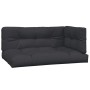 Garden pallet sofa set with 4 acacia wood cushions. by , Outdoor sofas - Ref: Foro24-3209364, Price: 657,99 €, Discount: %