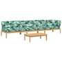 Garden pallet sofa set with 4 acacia wood cushions. by , Outdoor sofas - Ref: Foro24-3209330, Price: 560,62 €, Discount: %