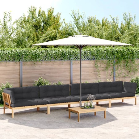 Garten-Palettensofa-Set mit 5-teiligen Kissen aus Akazienholz. von , Outdoor-Sofas - Ref: Foro24-3209379, Preis: 921,63 €, Ra...